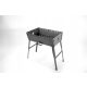  Mangal Grillkoffer für 8 Spieße faltbar Carbon Metall 2mm massiv