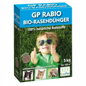    GREENPLAN Rasendünger GP Rabio BIO organisch Langzeitwirkung 5 kg