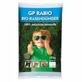    GREENPLAN Rasendünger GP Rabio BIO organisch Langzeitwirkung 10 kg