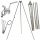  Gartengrill Dreibein 225cm gedreht Edelstahl PREMIUM Seilrolle