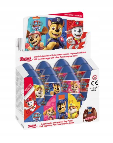 Italienische Schokoladen-Überraschungseier "Paw Patrol", 24 Stück x 20g
