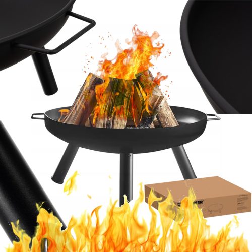  Großer Gartenkamin Grillen Gartengrill Dreibein groß mit Griffen