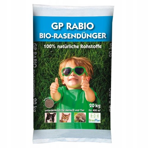  GREENPLAN Rasendünger GP Rabio BIO organisch Langzeitwirkung 20 kg