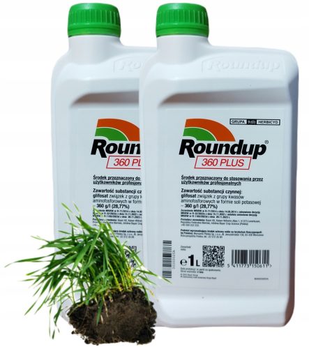 Roundup® Plus 360 SL - Effektives Unkrautbekämpfungsmittel von Bayer, 2x1L