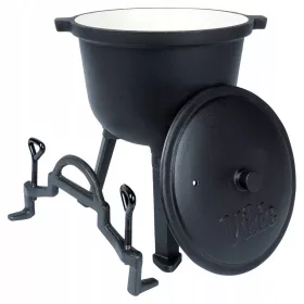    Gusseisen emaillierter Kessel VILDE 4L Jagdtopf Braten Grill