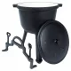  Gusseisen emaillierter Kessel VILDE 4L Jagdtopf Braten Grill