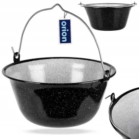    Ungarischer Hängekessel aus emailliertem Stahl für Kamingulaschsuppe 9,5L