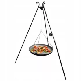    Lagerfeuer-Dreibein mit Haspel + Gusseisenpfanne 63 cm KAWMET