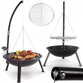 Gartengrill 80 cm rund Dreibein Rost Lagerfeuer