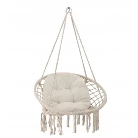  Hängesessel, Schaukel, Storchennest, Hängematte, Kissen