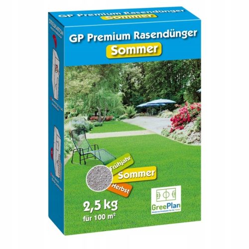  GREENPLAN Rasendünger GP Premium Sommer Langzeitwirkung 2,5 kg