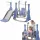  Kinderrutsche 4 in 1 Gartenspielplatz Schaukel Leiter Korb