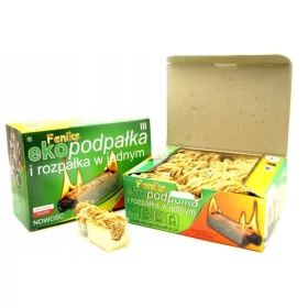    Ökologisches Anzündholz und Feueranzünder Feniks - 16 Stk. - für Grill, Kamin, Ofen