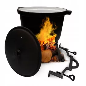    Emaillierter Gusseisentopf, 8 l, für gebratenen Kuchen, Lagerfeuer, Gartenparty