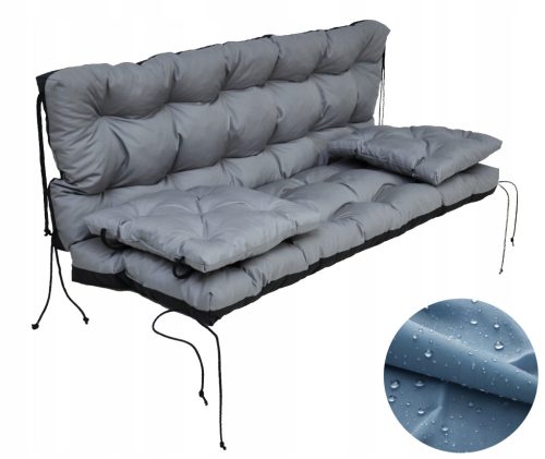 Wasserdichte Schaukelauflage für Gartenbank 120 cm + Kissen 40x40