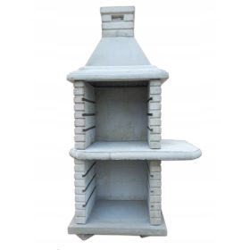    Beton-Gartengrill, verstärkter Kamin, Ziegeldruck-Unterseite, Arbeitsplatte