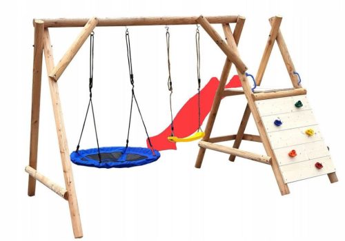  HOLZ GARTENSPIELPLATZ DUO RUTSCHEN 3M IMPRÄGNIERUNG NEST SCHAUKEL