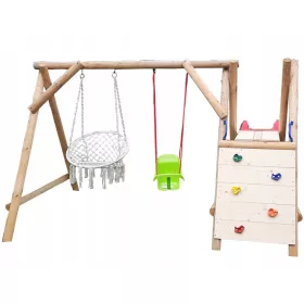    HOLZ GARTENSPIELPLATZ DUO RUTSCHEN 3M EIMER NEST IMPRÄGNIERT