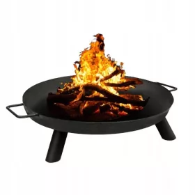    Gartenkamin aus Stahl, 60 cm, Stärke 2 mm, für Lagerfeuer unter dem Rost, Kessel