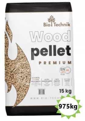  BIO-TECHNIK Pellet Holzpellets 6mm 65x15kg ENplus A1 975kg PREMIUM QUALITÄT