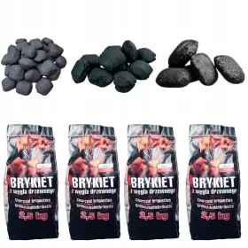  HOLZKOHLEBRIKETTEN 10 KG GRILL (4 x 2,5 KG)