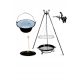  GRILL XXL ROLLE FIREPELLER 80cm EDELSTAHLROST 80 cm + KESSEL 25 L