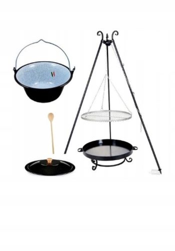  Grillrost 60 Dreibein geschmiedeter Kessel 8 Deckel
