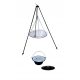  GRILL 50CM GESCHMIEDETES DREIBEIN + 8L KESSEL MIT DECKEL