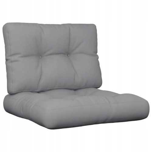  vidaXL Palettenkissen 2er-Set Grau Stoff