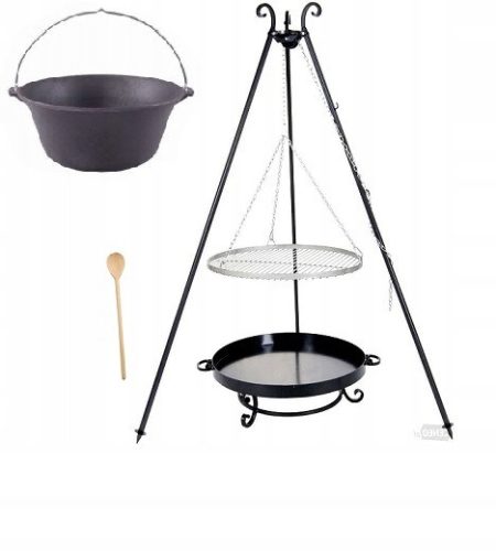  Dreibein-Grillkamin Kaminkamin + Gusseisentopf 8 l