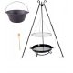  Dreibein-Grillkamin Kaminkamin + Gusseisentopf 8 l