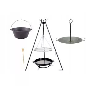  FI60 GRILL + GUSSEISENTOPF 11L BRATPFANNE 50 cm 2in1