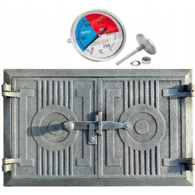  Gusseisentür 43x27 Brotbackofenthermometer