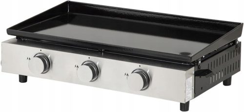  Happy Garden Merida Gasgrill 3 Brenner Plancha Emaillierte Platte 60x35cm