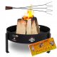  Gartenkamin 70cm Grill Stahl Feuer 2mm Kessel Politur + Zubehör
