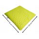  WASSERDICHTES GESTEPPTES GARTENKISSEN FLACH HONIG - SECHSECK 50x120 gelb