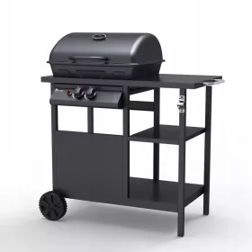    Bagnét Verd BBQ Gasgrill 2 Brenner 5,5 kW mit Tisch auf Rädern