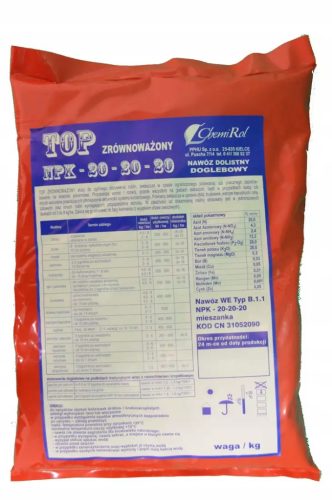  Top NPK 20-20-20 10kg Blattdünger, ausgewogen, Stickstoff, Phosphor, Kalium