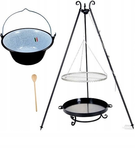  GRILL DREIBEIN KAMINOFEN ROST KAMIN KAMIN + 10L WASSERKOCHER