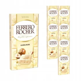   FERRERO ROCHER WEIßE HASELNUSS: Luxuriöse Weiße Schokolade mit Haselnüssen