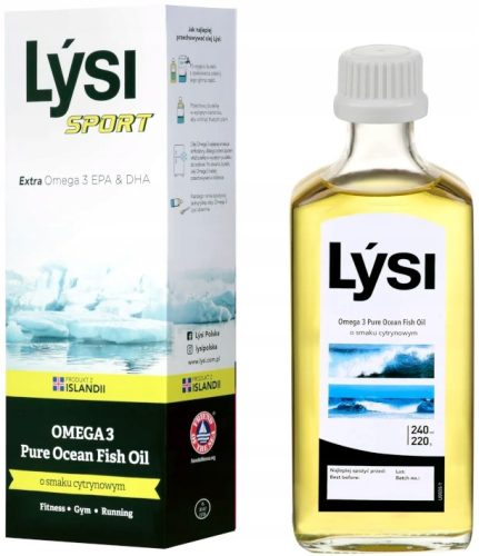 Lýsi Sport Omega-3 Pure Ocean Fish Oil 240 ml mit Zitronengeschmack