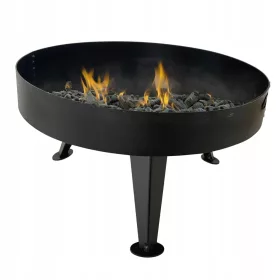    Gartenfeuerstelle, hitzebeständig, 40 cm. FÜR LAGERFEUER-GRILLKESSEL SCHWARZ PL
