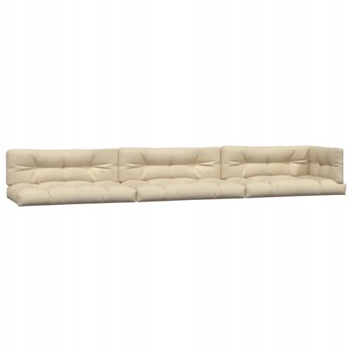  Palettenkissen, 7-tlg., beige, Stoff