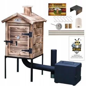    PREMIUM HOLZRÄUCHERHAUS DAS NEUESTE MODELL XXL-OFEN SOLIDE IMPRÄGNIERUNG