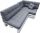  Kissen für zwei Paletten 6er Set 120 x 80 grau GERADE RÜCKENLEHNE