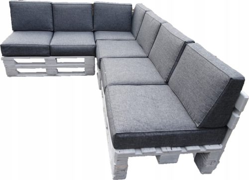  Polsterauflagen für drei EURO-PALETTEN 13er Set Sitzfläche 80 x 60 Silber 23