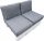  Polster für EINE EUROPALETTE 4er Set 80 X 60 silber 23