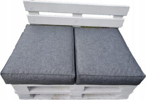  Sitzkissen für EINE EUROPALETTE Set 2 Stück 80 x 60 Silber 23
