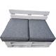 Sitzkissen für EINE EUROPALETTE Set 2 Stück 80 x 60 Silber 23