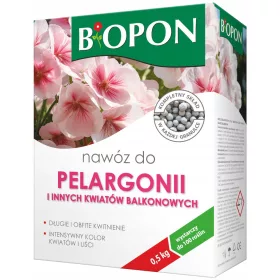    BIOPON DÜNGER FÜR GERANIEN UND ANDERE BALKONBLUMEN GRANULAT 0,5KG